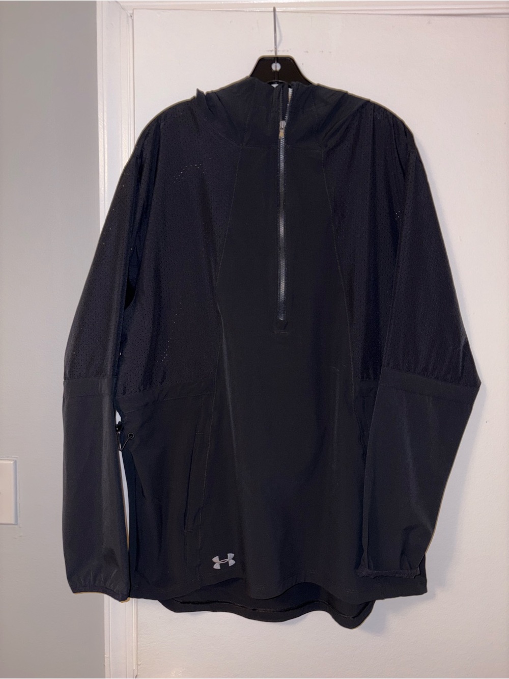 LG Men's Black Half-Zip Performance Hooded Jacket